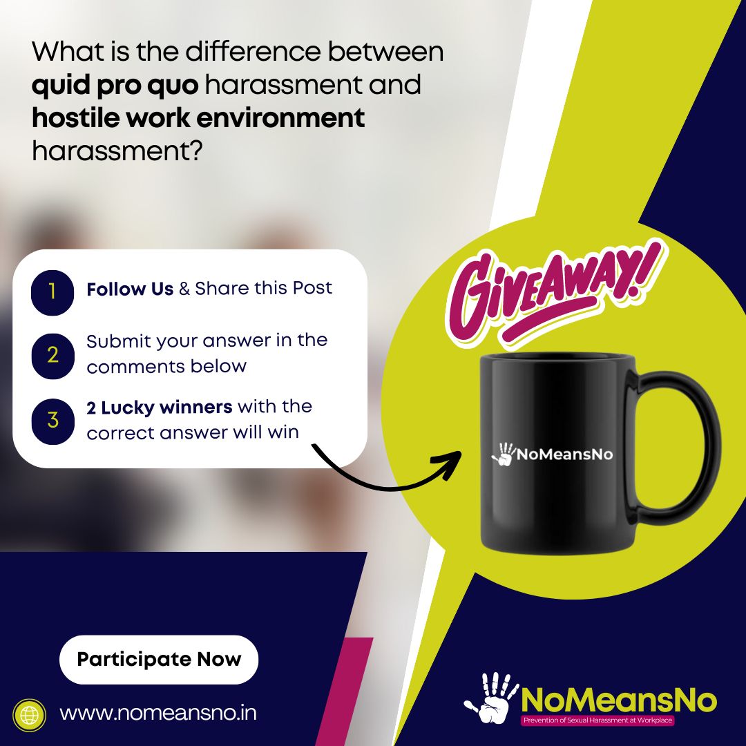 Join our exciting contest. Chance to Win Exclusive NoMeansNo T-Shirts and Mugs! Step up, Stand out, and Spread POSH Awareness at Your Workplace!
linkedin.com/feed/update/ur…

#nomeansno #giveawaycontest
#POSHAtWorkplace #powerofrespect #creatingsafespaces #poshact #poshtraining