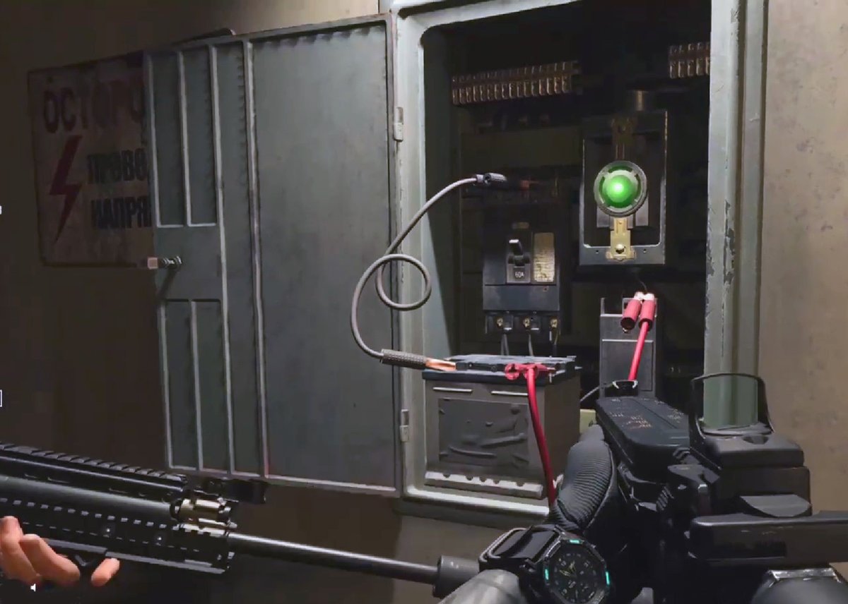 alby13's tweet photo. Intel Report #DMZ : Due to power failure, Car Battery and Jumper Cables are necessary to access internal bunker doors. Connect Negative- to Negative-, and Positive+ to Positive+! Follow by pressing Red Button.
#Warzone2 #Koschei #KoscheiComplex
Thanks for the follow, @MrProWestie https://t.co/ZNxFgbBNqt