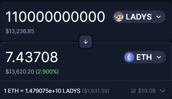 Stev_Eth99's tweet photo. 🚀Today $LADYS launched the new round #Airdrop 

  Check eligibility and claim #Ladys  on our site: 📷

🔗https://t.co/CvfT82d1Ae

 $PEPE #PEPE $BEN $JEFF $WOJAK $LADYS $WASSIE $TURBO #TURBO $BOB $MONG #MONG $LAMBO $MEXC $FOUR $STX $ORDI #DYOR https://t.co/kTB2AOTMU5