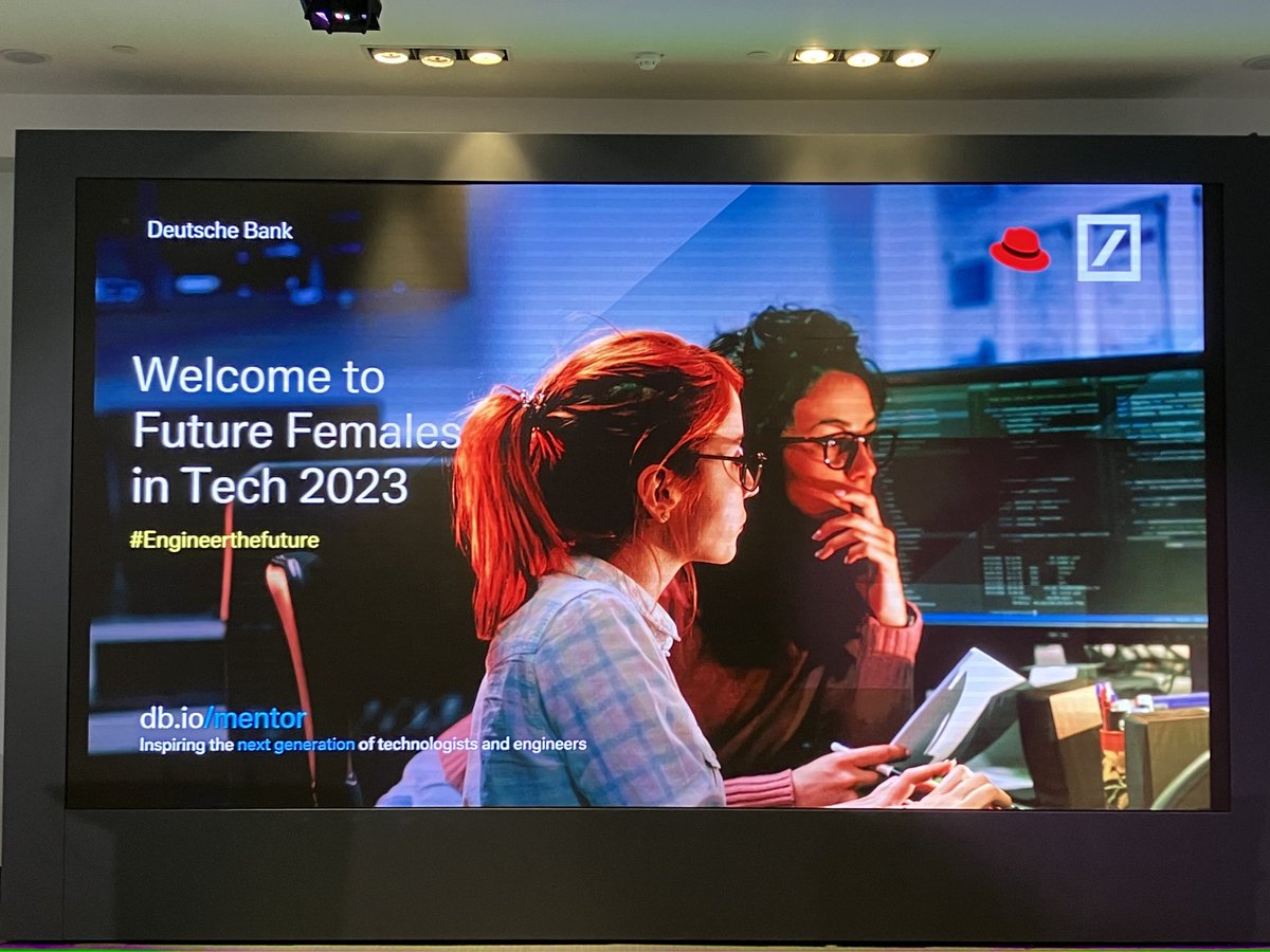 Looking forward to a great day! Future Females in Tech #dbTechDay2023 #engineerthefuture #deutschebank #redhat