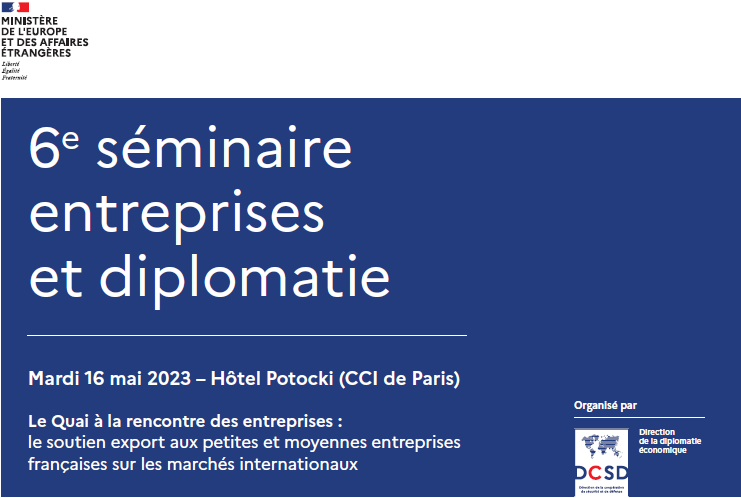 CoopSecuDefense's tweet photo. 2⃣5⃣0⃣ participants attendus au Séminaire entreprises et diplomatie organisé par la #DCSD et la Direction de la diplomatie économique de @francediplo à #Paris : entreprises, AD et futurs experts.

Le Ministre délégué @becht_olivier ouvrira cette 6⃣e édition

#ChooseFrance #Soutex https://t.co/KOtO0A6mc2