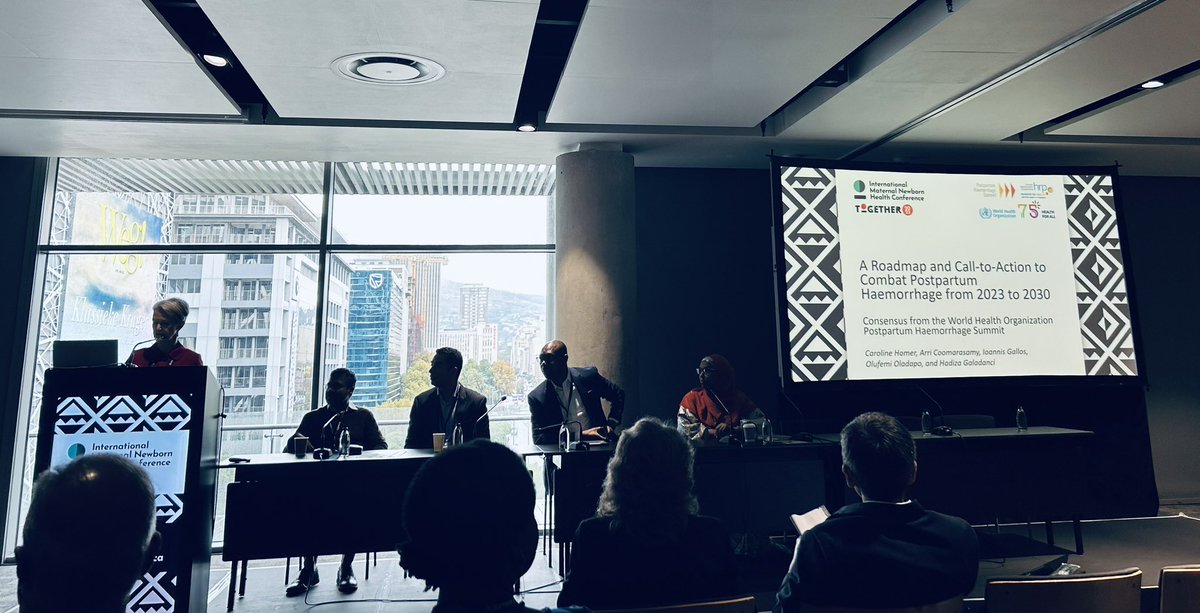 JennyCresswell's tweet photo. Launch of the @WHO #PPH Roadmap. A postpartum hemorrhage takes place every second; leading cause of maternal deaths,#IMNHC2023 https://t.co/rknnmimgt5