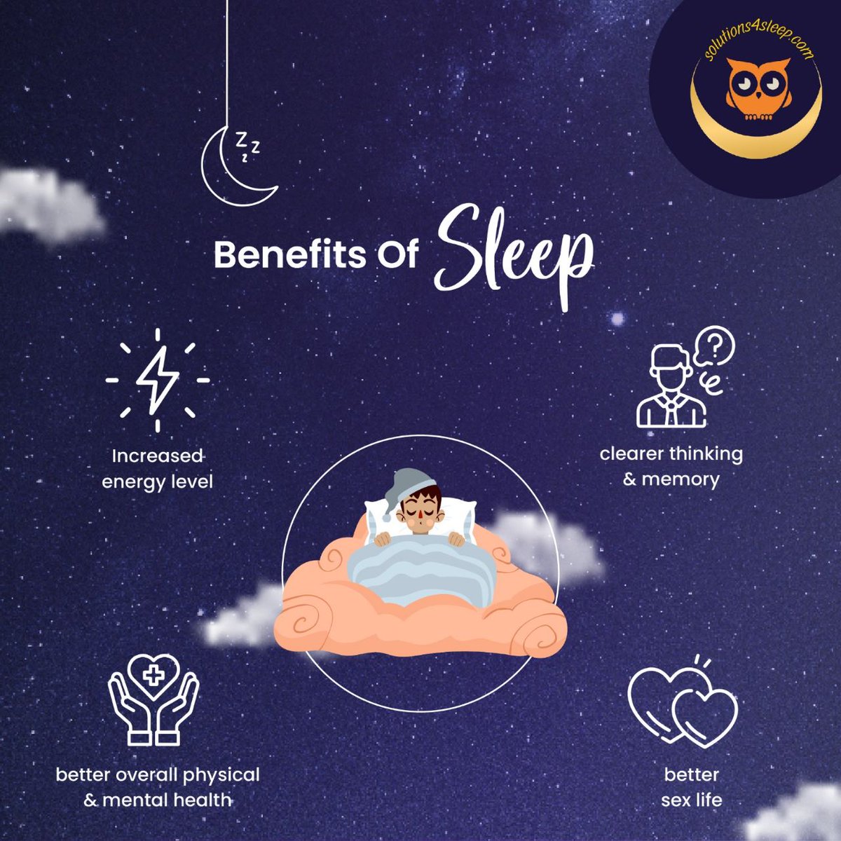 Sleep your way to better health! Discover the amazing benefits of a good night's rest.
#Solutions4sleep #sleep #sleepexpert #sleepsolution #sleeping #Sleepwell