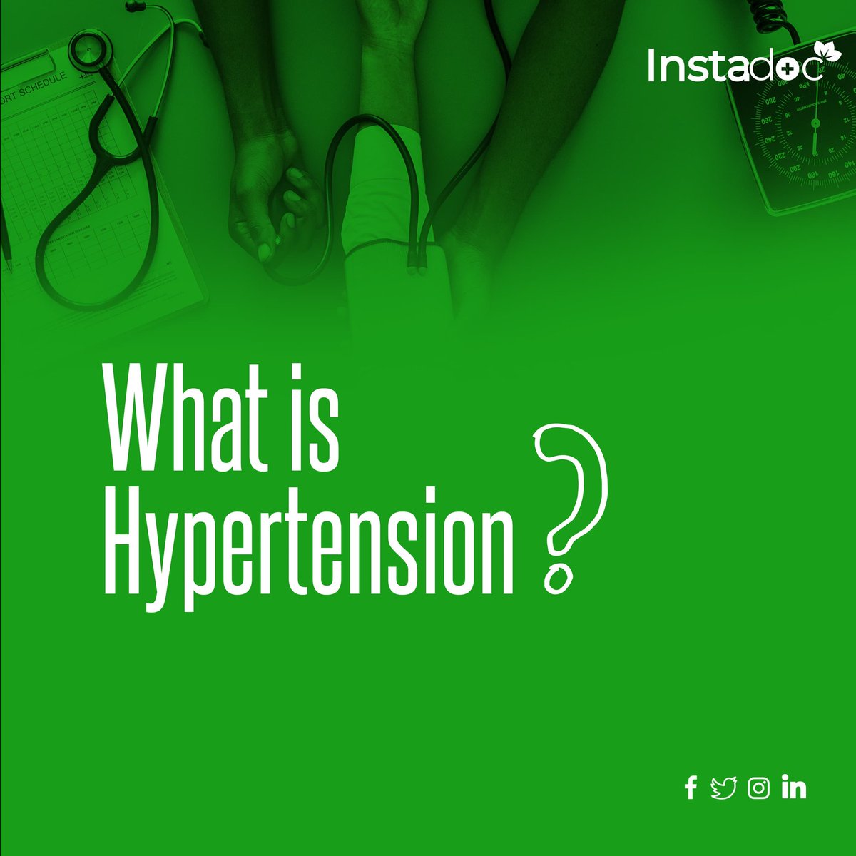Instadoc_247's tweet photo. What is Hypertension?

Hypertension (high blood pressure), in simple terms, is when the pressure in your blood vessels is higher than normal (140/90 mmHg or higher).
For more info. https://t.co/65sUjqMIXy https://t.co/0uEeqM24qc