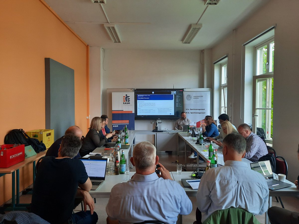 Day 2 of final summit 'Developing Sport Managers and Leaders Across Europe' in University of Leipzig. Today, we discuss policy recommendations with academics, the sports industry (with participating of <a href="/_IPitup_/">IPitup</a>  from Belgium) and students.
