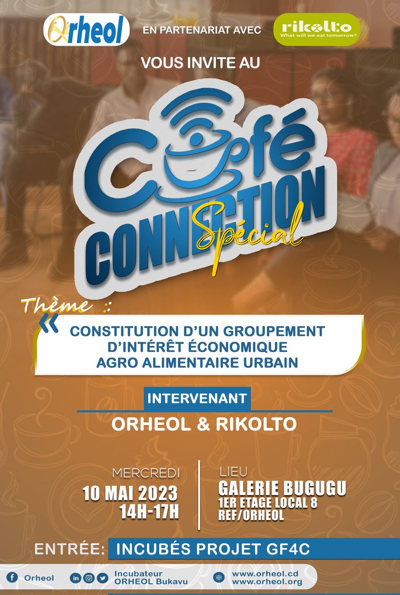 IBukavu's tweet photo. Revivez en images le café Connection spécial de création d'un  groupement d'Interêt économique des entrepreneurs Orheol-Rikolto qui a lieu à @incubateurorheol le Mercredi 10 Mai 2023.
@IBukavu @rikolto @LaurentKasindi @SanyilaBlz https://t.co/yc3INI1x2t