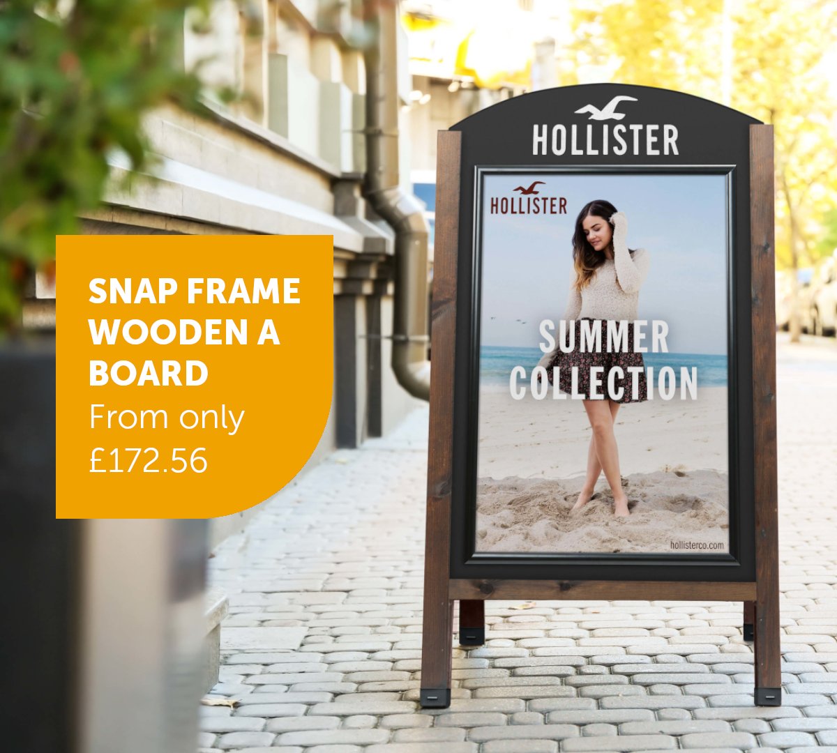 UKPOSGroup's tweet image. Looking for an eye-catching way to advertise outside your business this summer? Our Snap Frame Wooden A Board is perfect for displaying promotions and drawing in new customers. Get yours today! bit.ly/44ugCWb 
#outdooradvertising #pavementsigns #retaildisplays #aboards