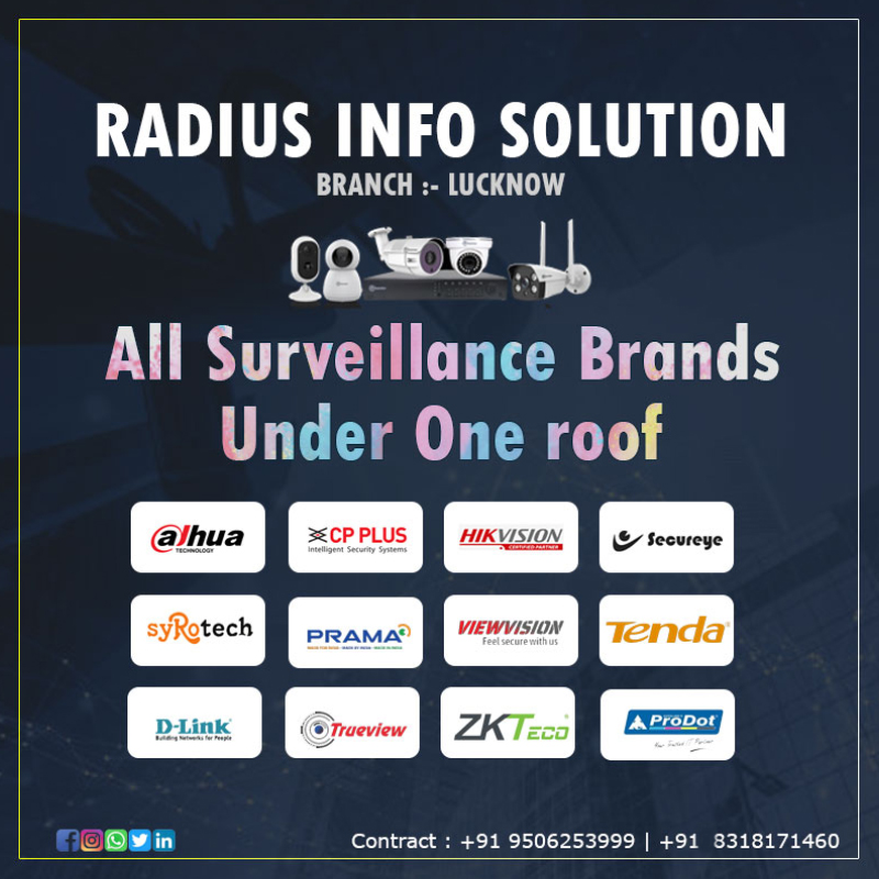 SolutionRadius's tweet image. Radius Info Solution Dealing in all the #CCTV Brand
Like #CPPLUS #dahuatechnologyindia #HIKVISION #unvcctv #prama #hisecure #acxxel #Secureye #Syrotech #ZKTeco #viewvision #DLink #Godrej #Trueview &amp;amp; many more.
Call  9506253999; 8318171460
Visit for site :- radiusinfosolution.in