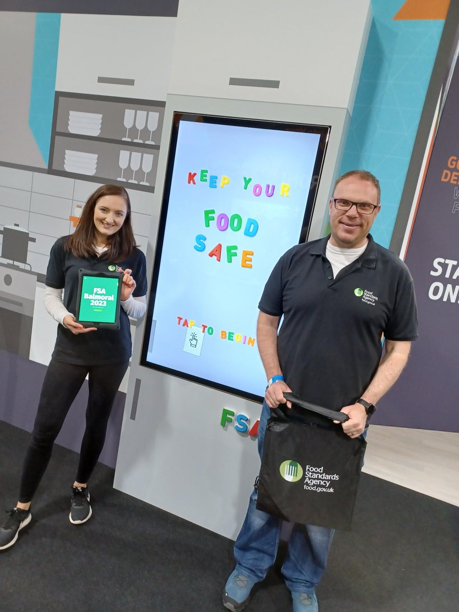 FSAinNI's tweet photo. Day 2 at #BalmoralShow2023 and the 'steaks' are too high not to visit our stand as we will be giving away £100 towards a grocery shop to one winner each day! Come see us at stand EK28 &amp; take a quick quiz after watching our #FSAatBalmoral video. T&amp;Cs apply. https://t.co/O2MKfrod6i
