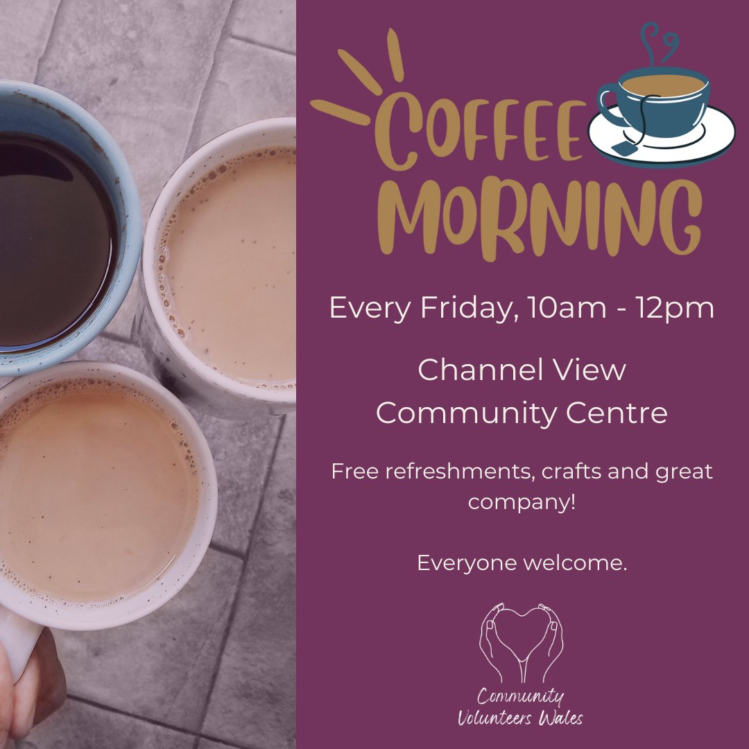 Join us for coffee morning tomorrow (and every Friday morning) for some free refreshments, crafts and great company.

Everyone is welcome to join 💙