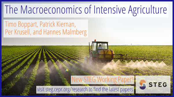 cepr_org's tweet photo. Boppart et al. find that TFP improvements in the non-agricultural sector via factor substitution are key to increasing agricultural productivity over time and, ultimately, development.
@SIAW_HSG @IIES_Sthlm @UMNews
https://t.co/dgNN6IixMX #STEGWorkingPaper #EconTwitter https://t.co/rZnsGqKYyZ