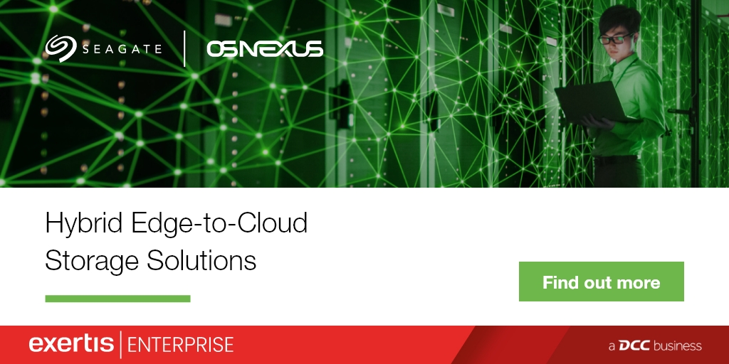 <a href="/Seagate/">Seagate</a>® with Lyve™ Cloud hosted storage combined with the OSNEXUS QuantaStor supports unified block, file, and object storage. There are 3 bundles to choose from to meet your customers' needs 👉 ow.ly/jy5X50NQXzh
#Seagate #OSNexus #LyveCloud #ExertisEnterprise