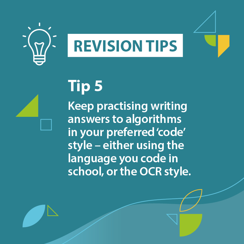 Revision tip number 5 for GCSE Computer Science #j277