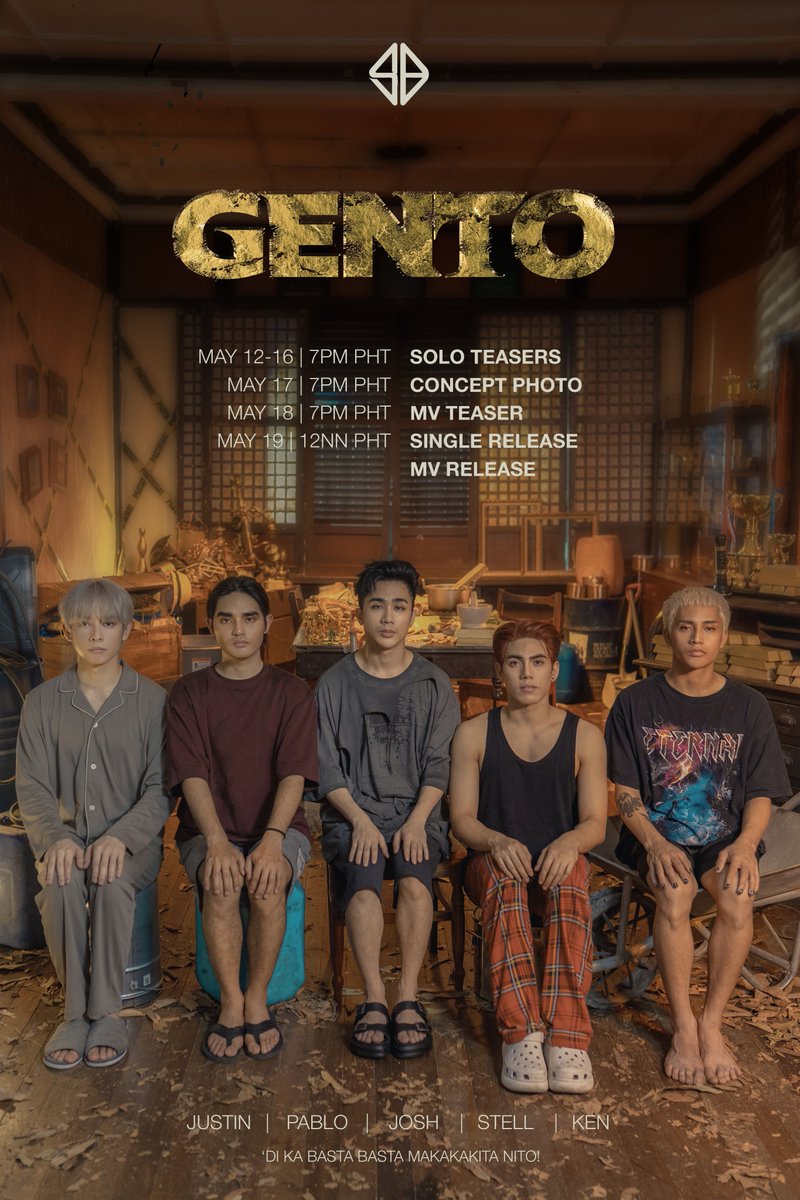 ⚠️ SB19 ‘GENTO’ Scheduler

Pre-save 'GENTO' here 🔗 push.fm/ps/sb19-gento

#SB19 #PAGTATAG #SB19PAGTATAG
#GENTO #SB19GENTO