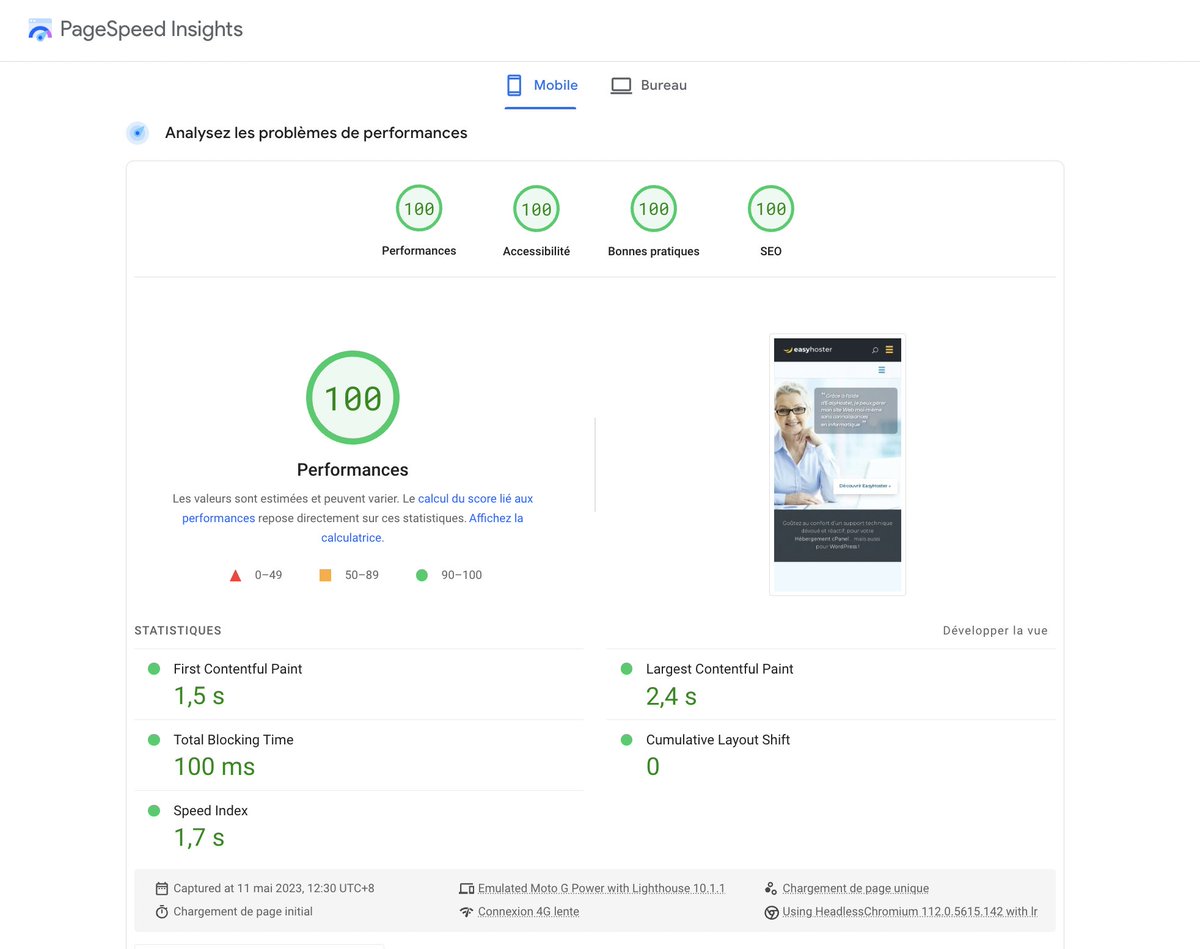 EasyHoster 🍌 (@easyhoster) on Twitter photo ⚡️ 💯 sur PageSpeed grâce à 14 Optimisations WordPress totalement Gratuites !
Êtes-vous prêt à relever le défi avec nous ? 🙉
Hein,
Parce que le Rouge ❌ de la Search Console, ce n'est plus très à la mode du SEO…
Oui, même pour le trafic mobile 😉
Donc, ne passez pas à côté ⚡️ 💯 sur PageSpeed grâce à 14 Optimisations WordPress totalement Gratuites !
Êtes-vous prêt à relever le défi avec nous ? 🙉
Hein,
Parce que le Rouge ❌ de la Search Console, ce n'est plus très à la mode du SEO…
Oui, même pour le trafic mobile 😉
Donc, ne passez pas à côté