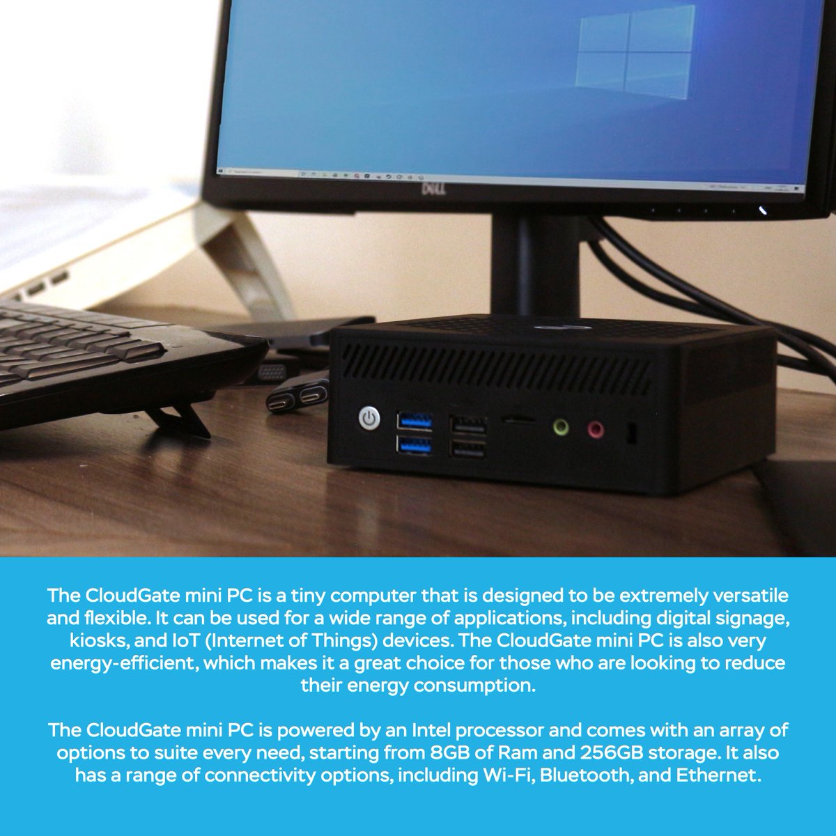 CloudgateSA's tweet image. The CloudGate mini PC is a great option for those who are looking for a small and flexible computer that can be used for a wide range of applications #CloudGateMiniPC #SmallButMighty #FlexibleComputing #EnergyEfficient  #EfficientTechnology