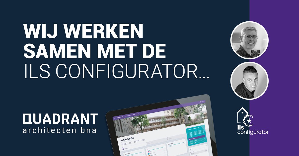 SAMENWERKING - Het is zover, de ILS Configurator is gelanceerd! Namens Quadrant Architecten zijn Michel de Roo &amp; Jan Evert Doolaard betrokken geweest als marktpartij om feedback en de benodigde input aan te leveren op de conceptversies.
qarch.nl/nieuws/wij-wer…