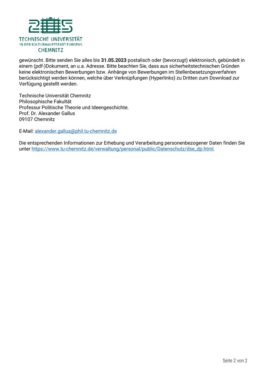 Intellectual History Chemnitz (@ih_tuchemnitz) on Twitter photo Aktuelle Stellenausschreibung an der Professur Politische Theorie und Ideengeschichte <a href="/TUChemnitz/">TU Chemnitz</a> Aktuelle Stellenausschreibung an der Professur Politische Theorie und Ideengeschichte <a href="/TUChemnitz/">TU Chemnitz</a>