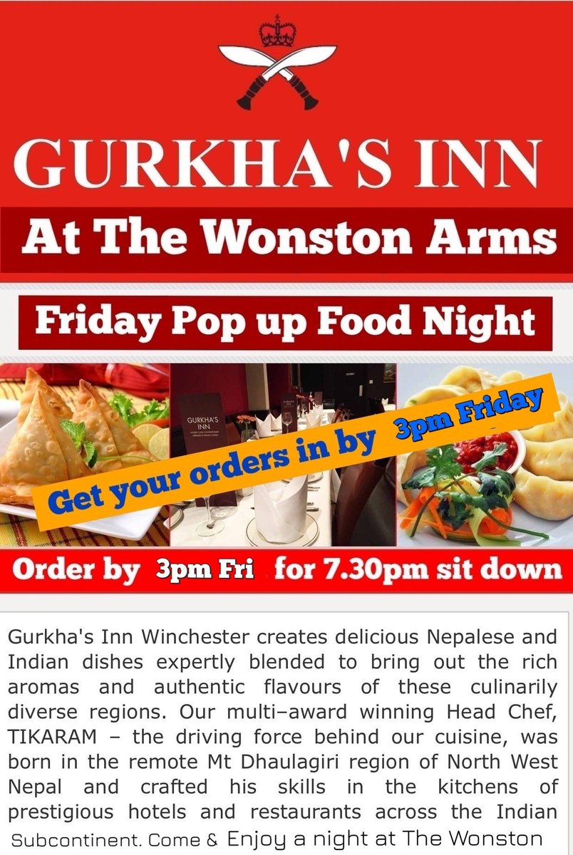 thewonstonarms's tweet image. Friday night is Pub Curry Night
We do it this way 
👍We get amazing Nepalese curry’s delivered to the pub for you
👍You get warm plates and cutlery provided by us 
👍Enjoy award winning real ales, and a pub full of guns and wines ! #currynight #popupfood #communitypub