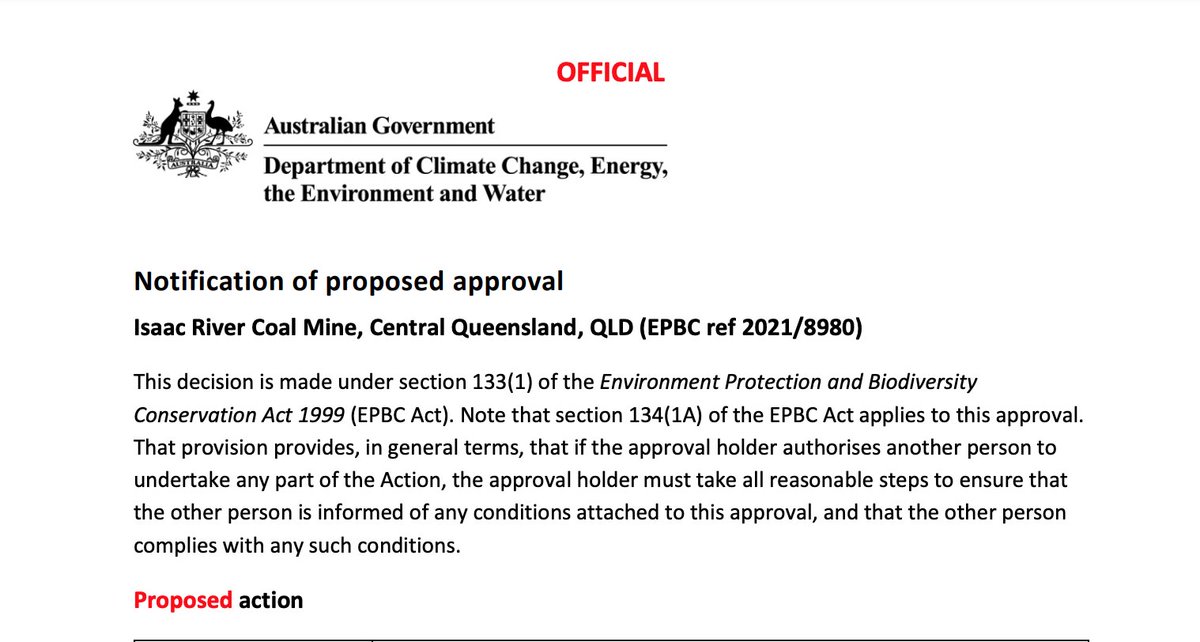 Terrible news - Australia's environment minister <a href="/tanya_plibersek/">Tanya Plibersek</a> has just approved a new coal mine

The minister has failed to uphold her human rights obligations to stop new fossil fuel projects - this is deeply disappointing <a href="/hrw/">Human Rights Watch</a> #NoNewFossilFuels

(HT <a href="/JessHarwoodArt/">Jess Harwood</a>)