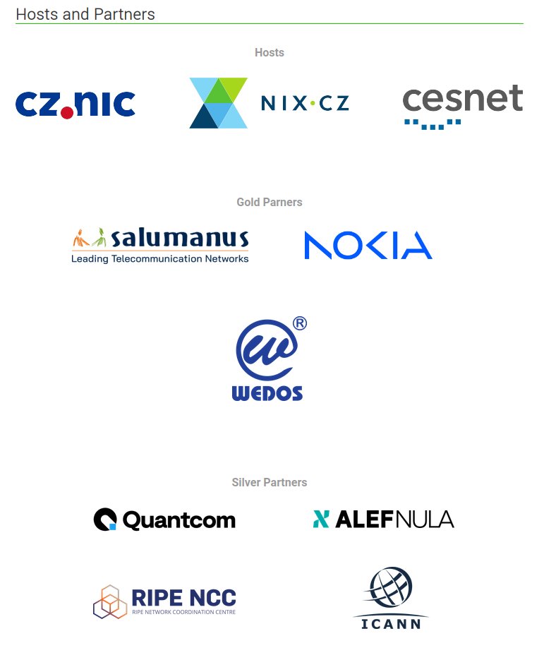 Pátý #CSNOG2023 by nemohl proběhnout bez pomoci našich partnerů. Jménem organizátorů (@CESNET_cz, @CZ_NIC, @NIX_CZ) děkujeme @SalumanusLtd, @nokia, @WEDOS_cz, @Quantcom_cz, #ALEF_CZ, @ripencc a @ICANN. #CSNOG #NOG #spravcisiti #cesko #slovensko #ITkomunita