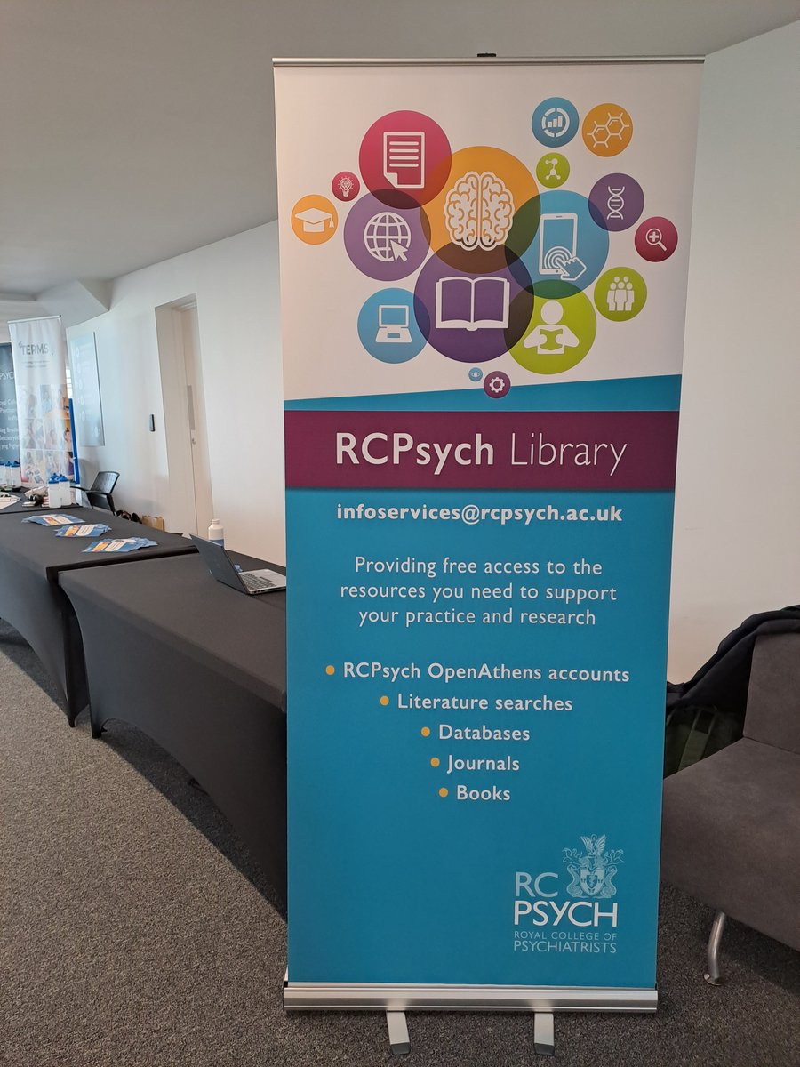 rcpsychReads's tweet photo. Come and see us on the library stand at the #TraineeConference2023 today! @rcpsychTrainees @RCPsychWales https://t.co/l8R1OHzfnV