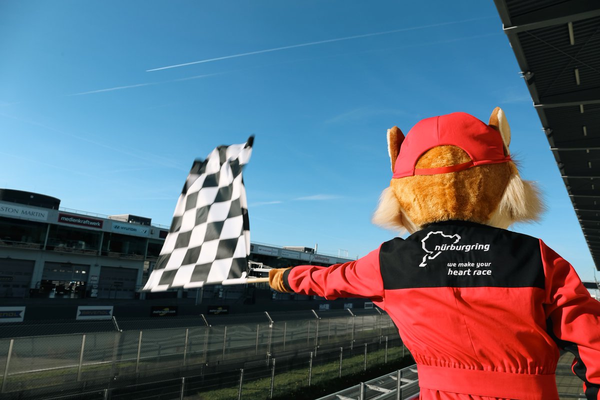 nuerburgring's tweet photo. 🎉 New to the crew: 

Welcome our new official Nürburgring mascot "Legend"

➡️ He celebrates his world premiere at the ADAC TotalEnergies 24h Nürburgring!

🙏  More info: https://t.co/fQJoyXcGTM

#HeartRace https://t.co/WZz0t59d3c