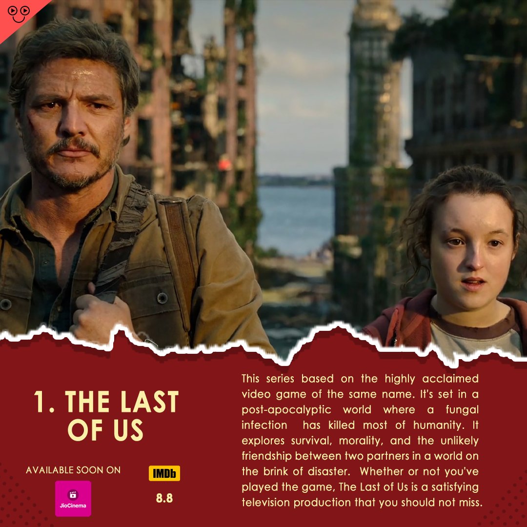 flicksbuddy on X: Thread: Top Rated New English and Foreign shows (by IMDB  ratings) released in 2023, to stream in India! 1. #TheLastOfUs - Coming  Back Soon on @JioCinema IMDB: 8.8 #HBO #