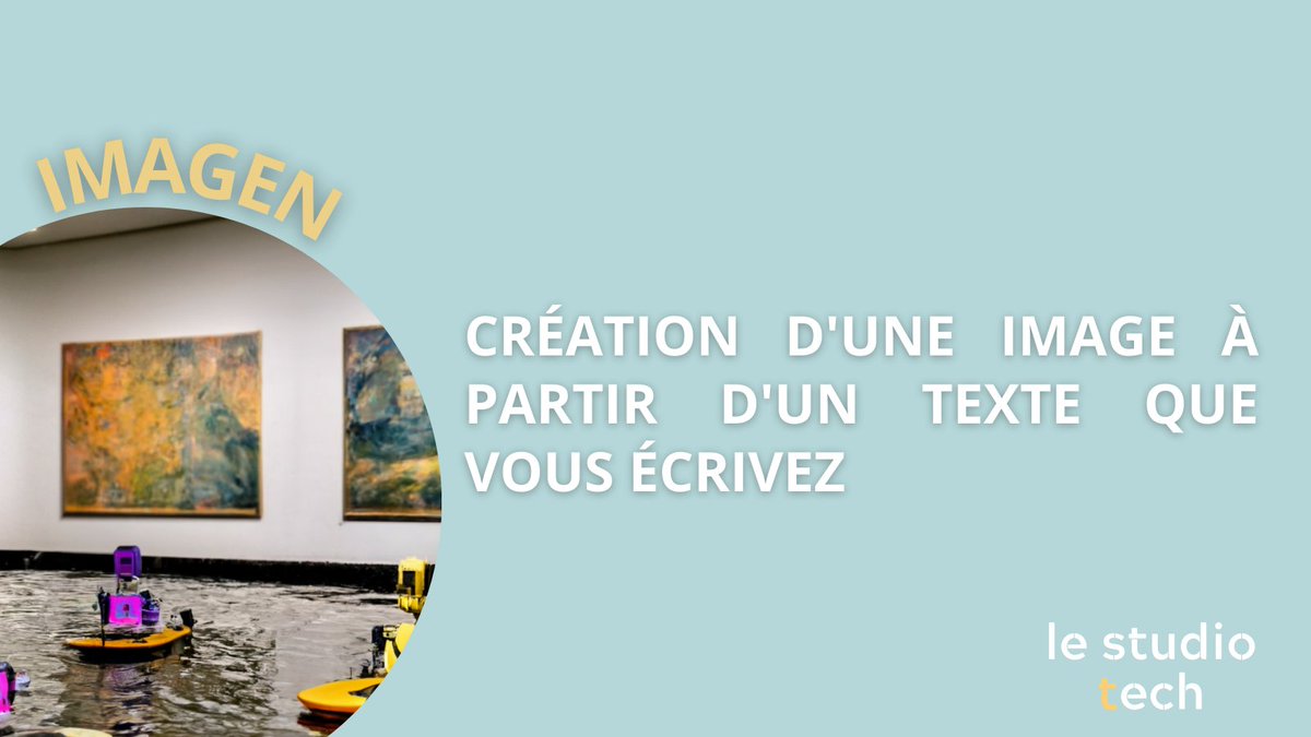 lestudiotech's tweet photo. Imagen : Création d'une image à partir d'un texte que vous écrivez

#IntelligenceArtificielle #IA #AI #Images #Certification #ChatGPT #Imagen

Détail de l'outil, exemple de cas d'usage et lien pour l'utiliser disponibles sur le site du Studio Tech : https://t.co/HG1VLn3oEv https://t.co/1uDlYgoCJo
