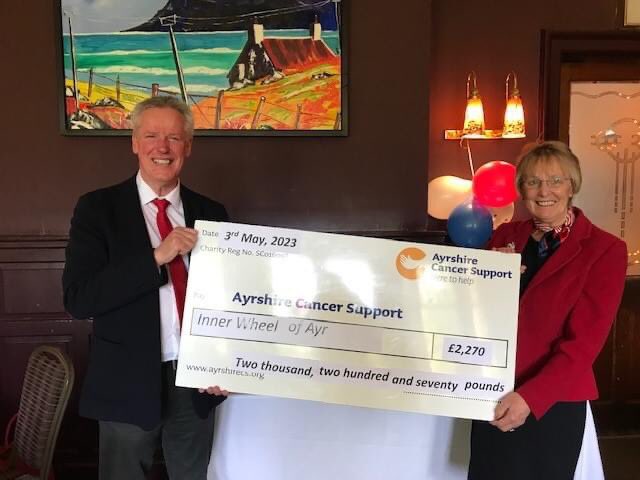 Thank you to The Inner Wheel Club of Ayr for holding a Coffee Morning and raising the magnificent sum of £2,270 in aid of Ayrshire Cancer Support.
  
Our sincere thanks to all who organised and supported this Coffee Morning, your support is greatly appreciated 🧡
