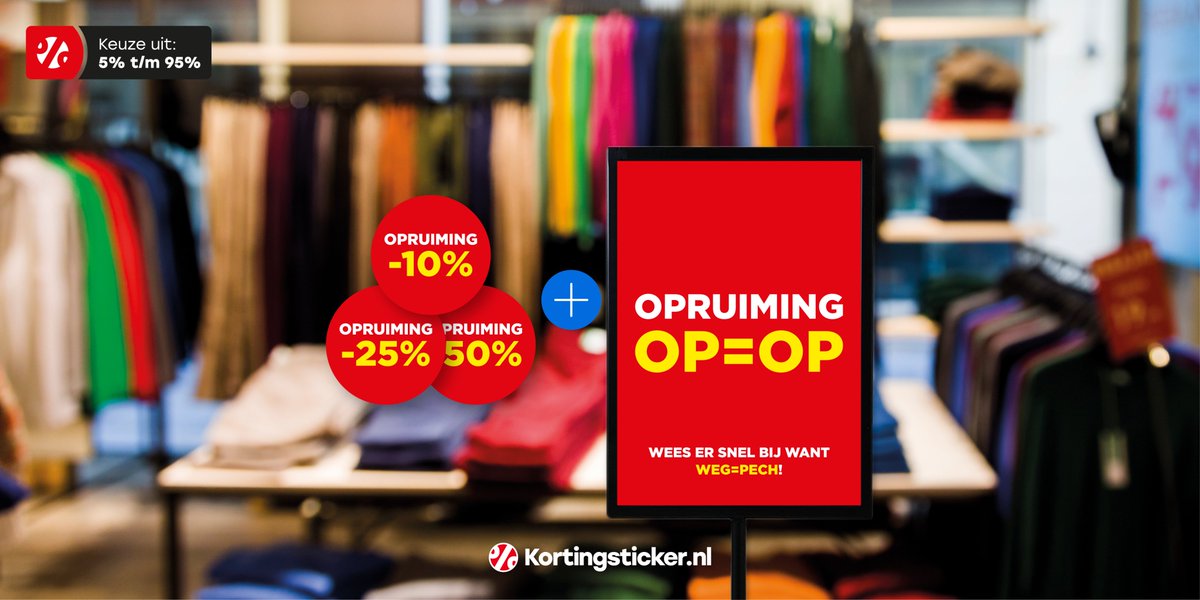 kortingsticker tweet picture