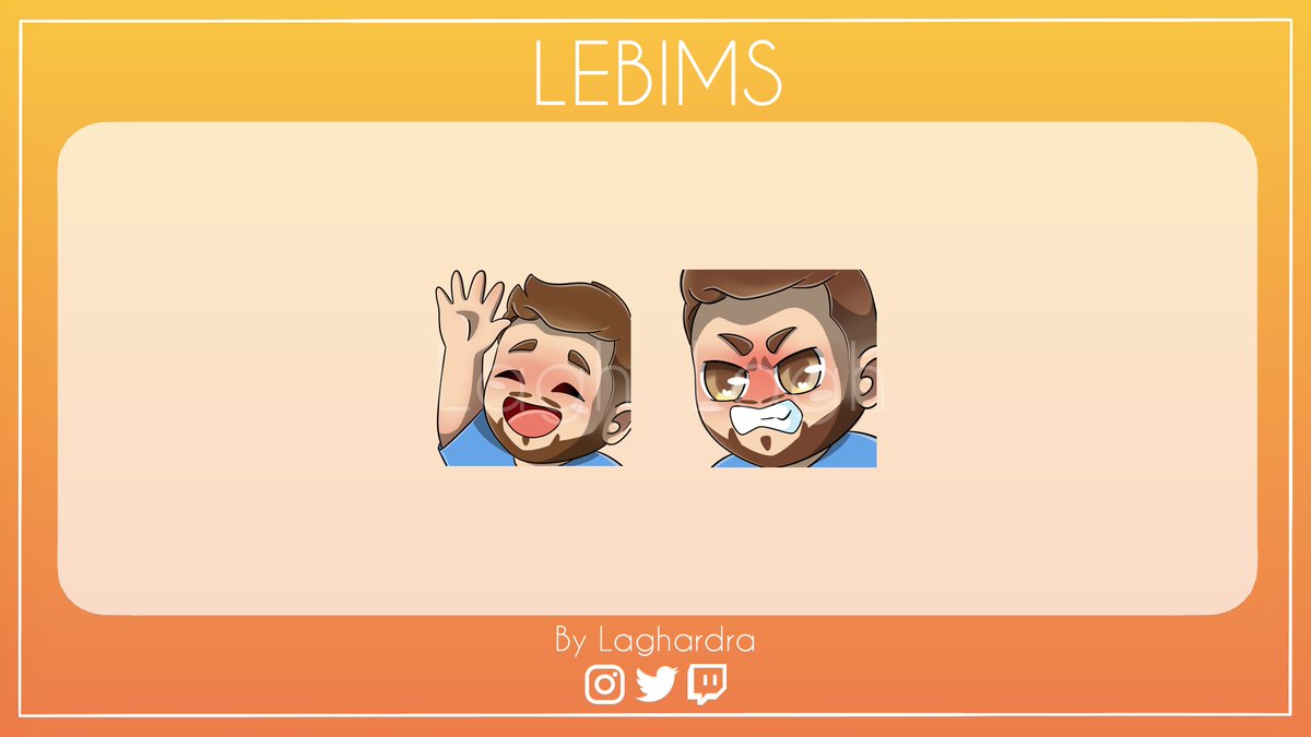 Nouvelles emotes pour <a href="/LeBims/">LeBims</a> commandées par <a href="/Romu47/">Romu</a> ✨
Merci à son incroyable équipe de modération pour ce cadeau !

#Twitch #TwitchStreamer #EmoteArtist