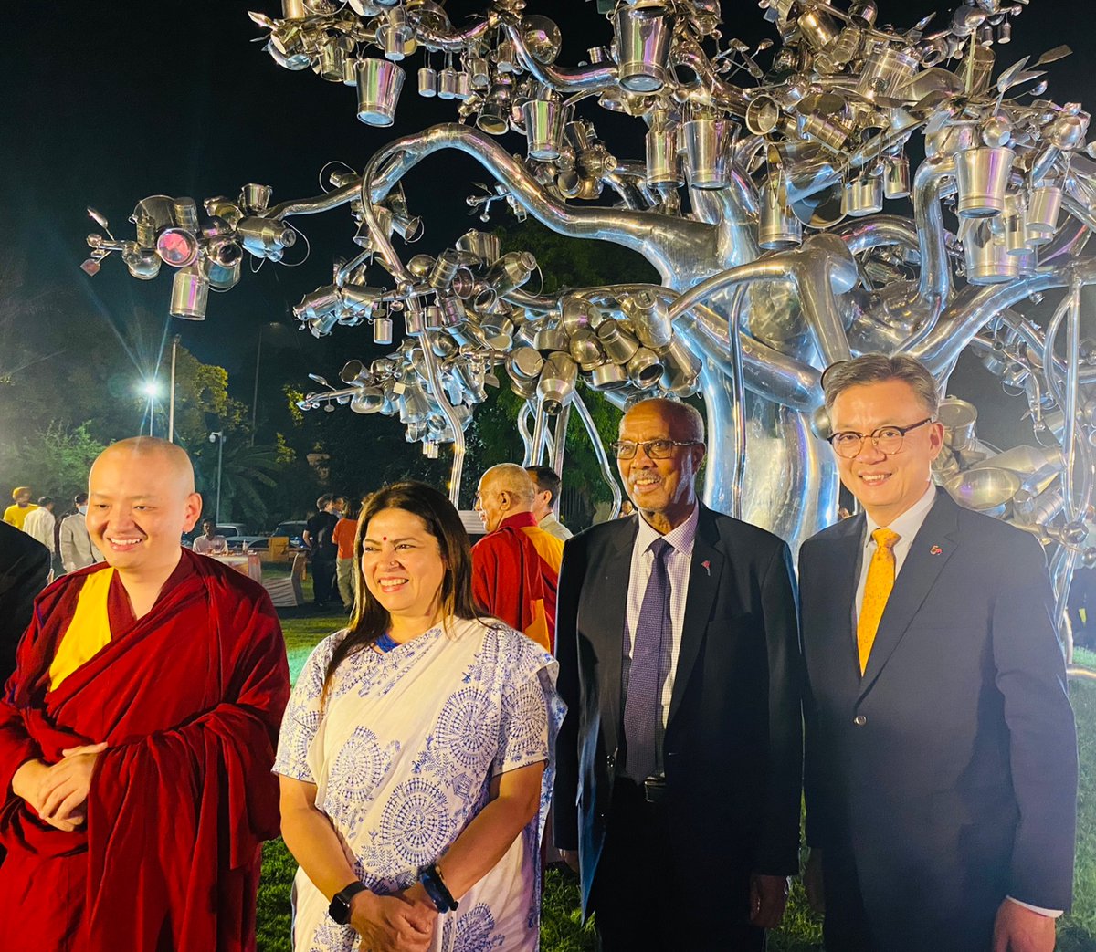 RokEmbIndia's tweet photo. On May 10, Ambassador @ChangJaebok1 attended the Inauguration of Exhibition #Buddham #Saranam #Gacchami at the National Gallery of Modern Art and interacted with Minister of State for External Affairs and Culture(@M_Lekhi) https://t.co/DrVUwOMo85