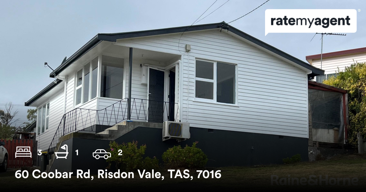 🛌 3 🛀 1 🚘 2
📍 60 Coobar Rd, Risdon Vale, TAS, 7016

Our agent’s latest sale on #RateMyAgent

rma.reviews/qJAesKhwLPuL

...
#ratemyagent #realestate #Raine_and_Horne_Eastern_Shore