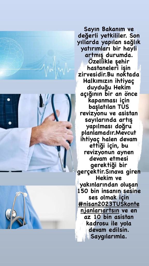 HakanPo09250429's tweet photo. #nisan2023TUSkontenjanlarıartsın @drfahrettinkoca @saglikbakanligi @SbhttnAydin @YuksekogretimK bahar tusunda en az 10bin kontenjan talep ediyoruz https://t.co/e1YdSwTzwJ