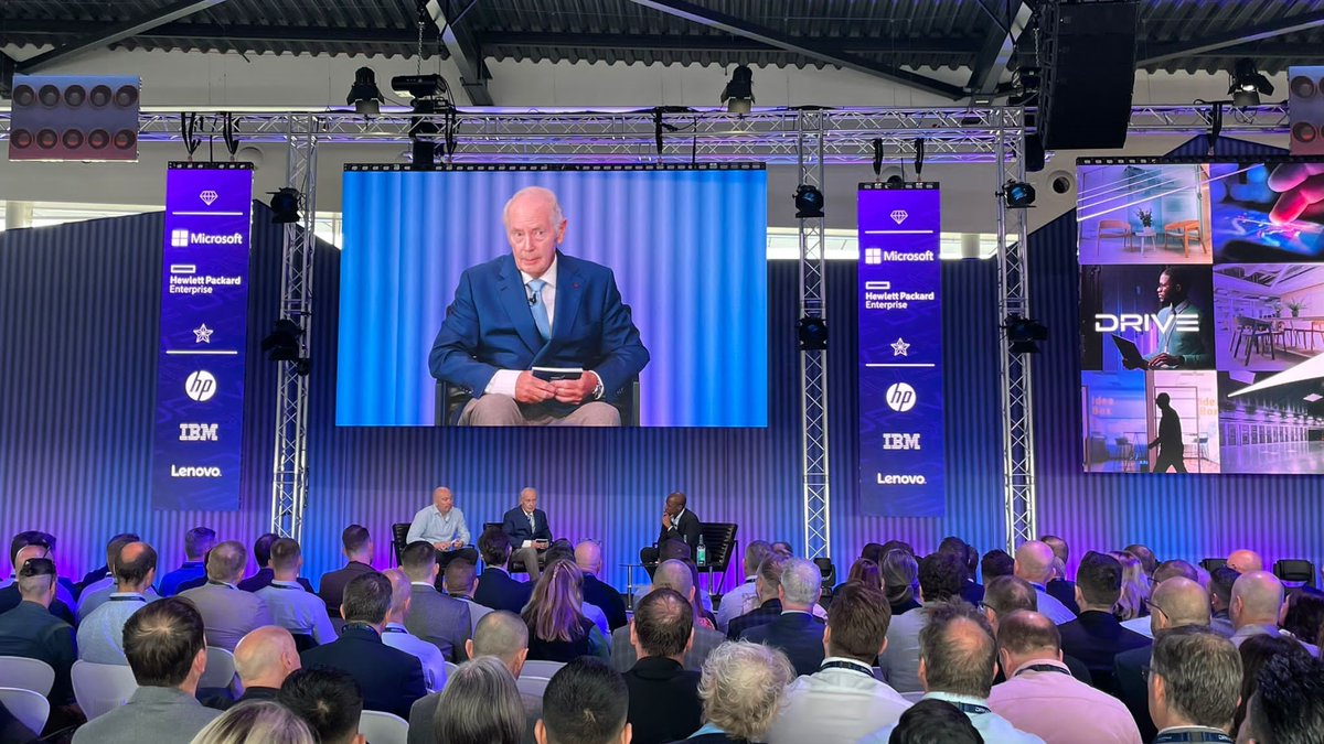 SCC_UK's tweet photo. Our Chairman, Sir Peter Rigby and Chief Executive, James Rigby take the stage to discuss what is driving the IT industry and how we plan to accelerate our business.

#scc #drive #sccengage23 https://t.co/HDN15z0sDM