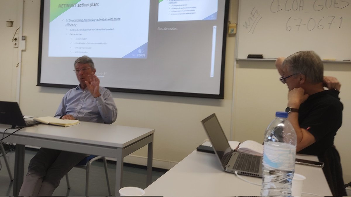 Hugues Pouzin <a href="/hpouzin/">Hugues POUZIN</a> manages the topic "#ESITL result and #NETINVET action plan" at our ESITL meeting in Lisboa.
