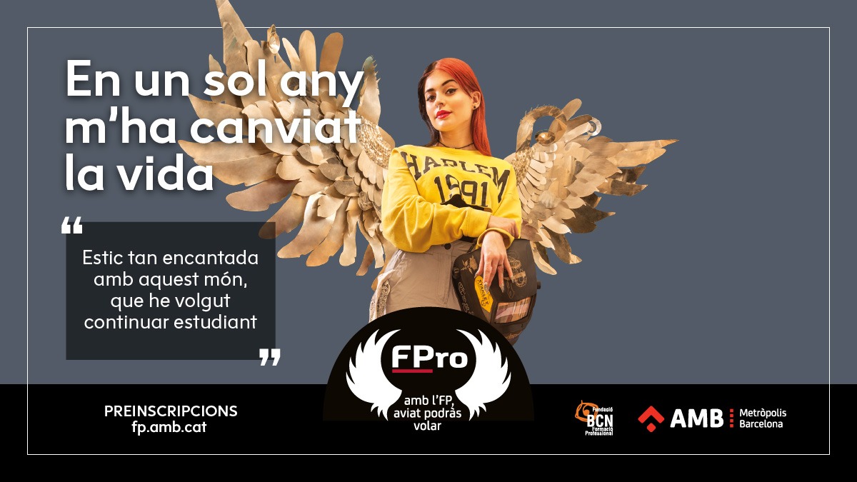 fundaciobcnfp's tweet photo. La Lucía està tan encantada amb el món de la soldadura, que ara està estudiant un grau de Construccions Metàl·liques. Tu també vols que et canviï la vida? Fes com la Lucía i comença a volar.

ℹ️ Preinscriu-te a https://t.co/FOcj1kfgoH i suma’t a l’#FPro

#FProAMB https://t.co/hldqM5iAlU