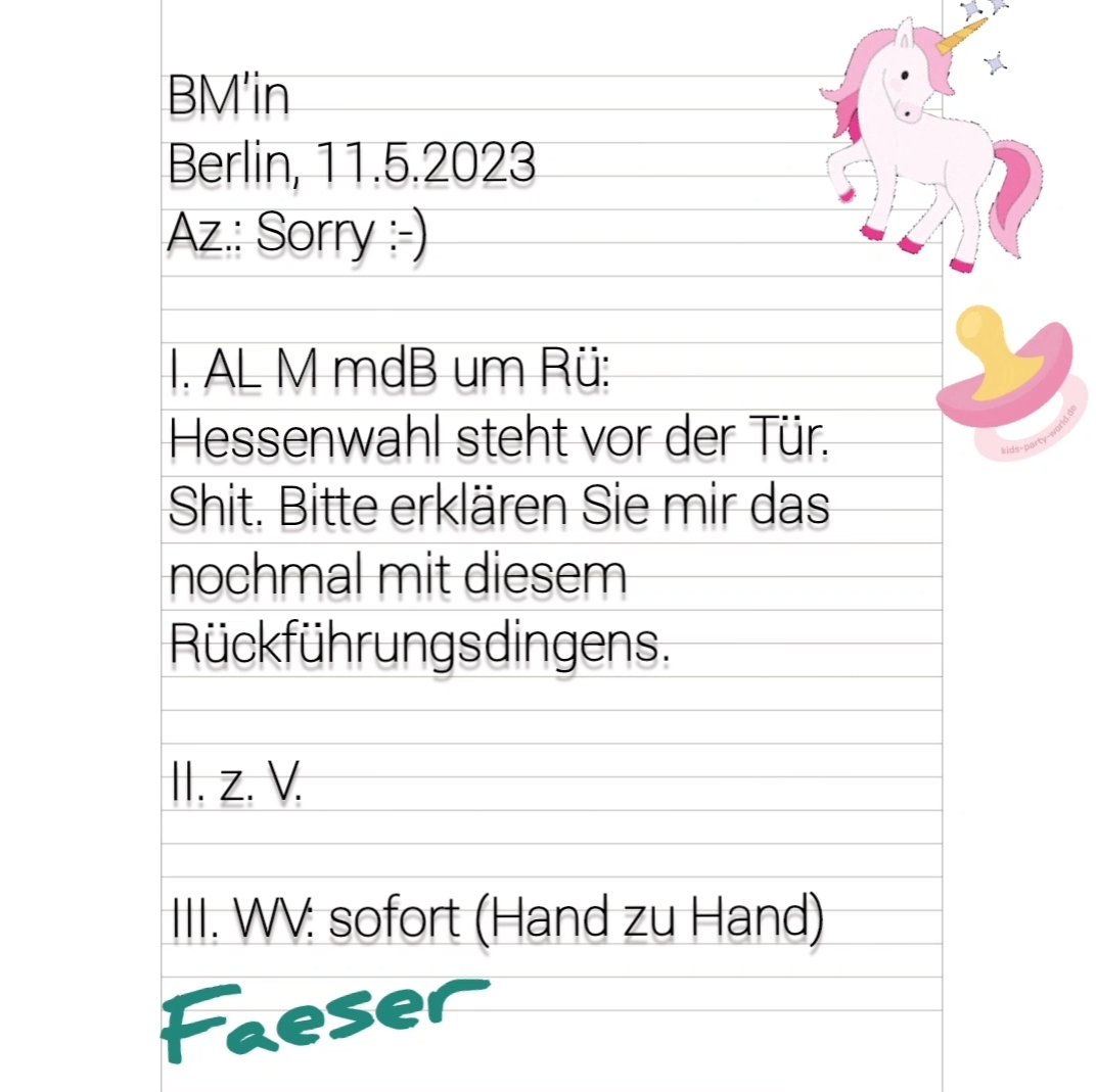 CvonderSee's tweet photo. 🚨+++ BMI-Leaks +++
Ergebnis des #Migrationsgipfel|s und #MPK steht für Nancy Faeser fest:
Erst mal eine Verfügung raushauen.
#Migrationsgipfel #MPK #SPD #NancyStyle 🤷♀️😅 https://t.co/Byam6BDEtd