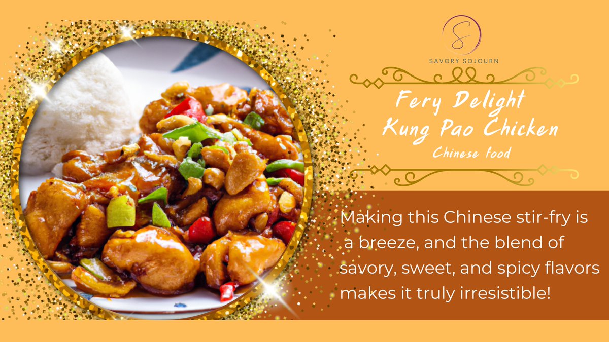 SavorySojourn's tweet photo. Fiery Delight: Kung Pao Chicken 
ng Pao Chicken is a popular Chinese dish that typically consists of diced chicken.
https://t.co/sqXzrR4E76 via @YouTube 
#Food #Foodies #カミナリ #Draymond #Lakersin6 #recipes https://t.co/BDY01HOxe8