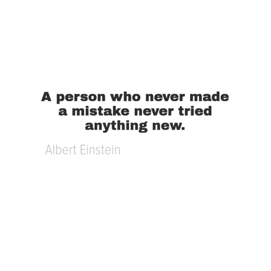 A person who never made a mistake never tried anything new. – Albert Einstein #quote https://t.co/10LhS371hJ https://t.co/OEtimhkmZi