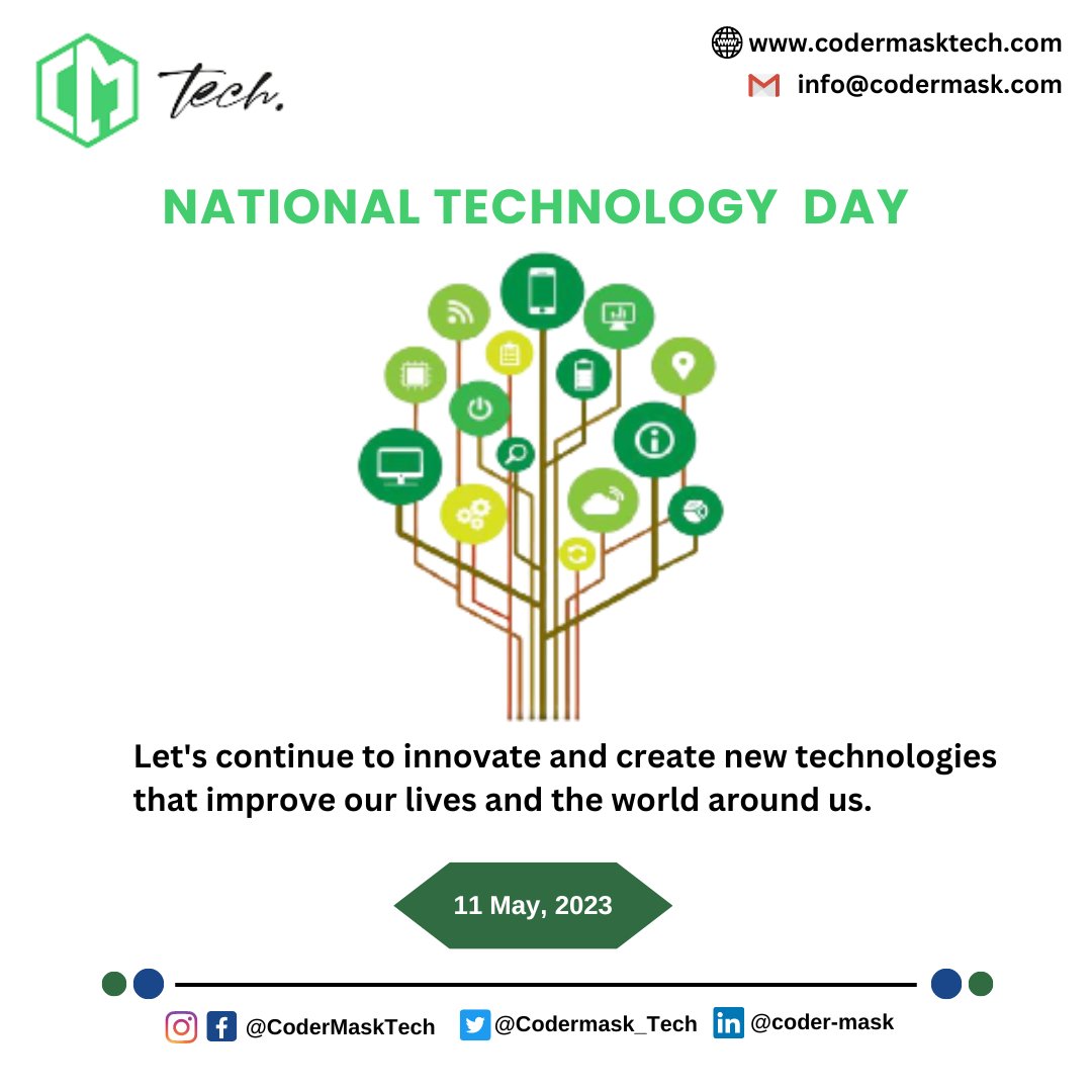 Codermask_Tech's tweet image. Let&apos;s continue to innovate and create new technologies that improve our lives and the world around us.

visit us: codermasktech.com

#codermask #codermasktech #happytechnologyday #nationaltechnologyday #technologyday #YOUTH