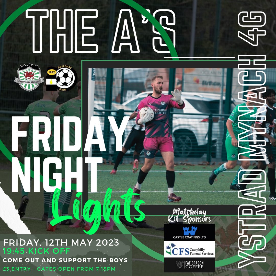 Tomorrow Night. 💚

📍 <a href="/CSEYstradMynach/">CSE Ystrad Mynach</a> 
🆚 <a href="/AberdareTown/">Aberdare Town FC</a> 
⏰ 19:45 
🏆 <a href="/SWAllianceLge/">SW Alliance League</a> 
🎽 Green
🎟️ £3