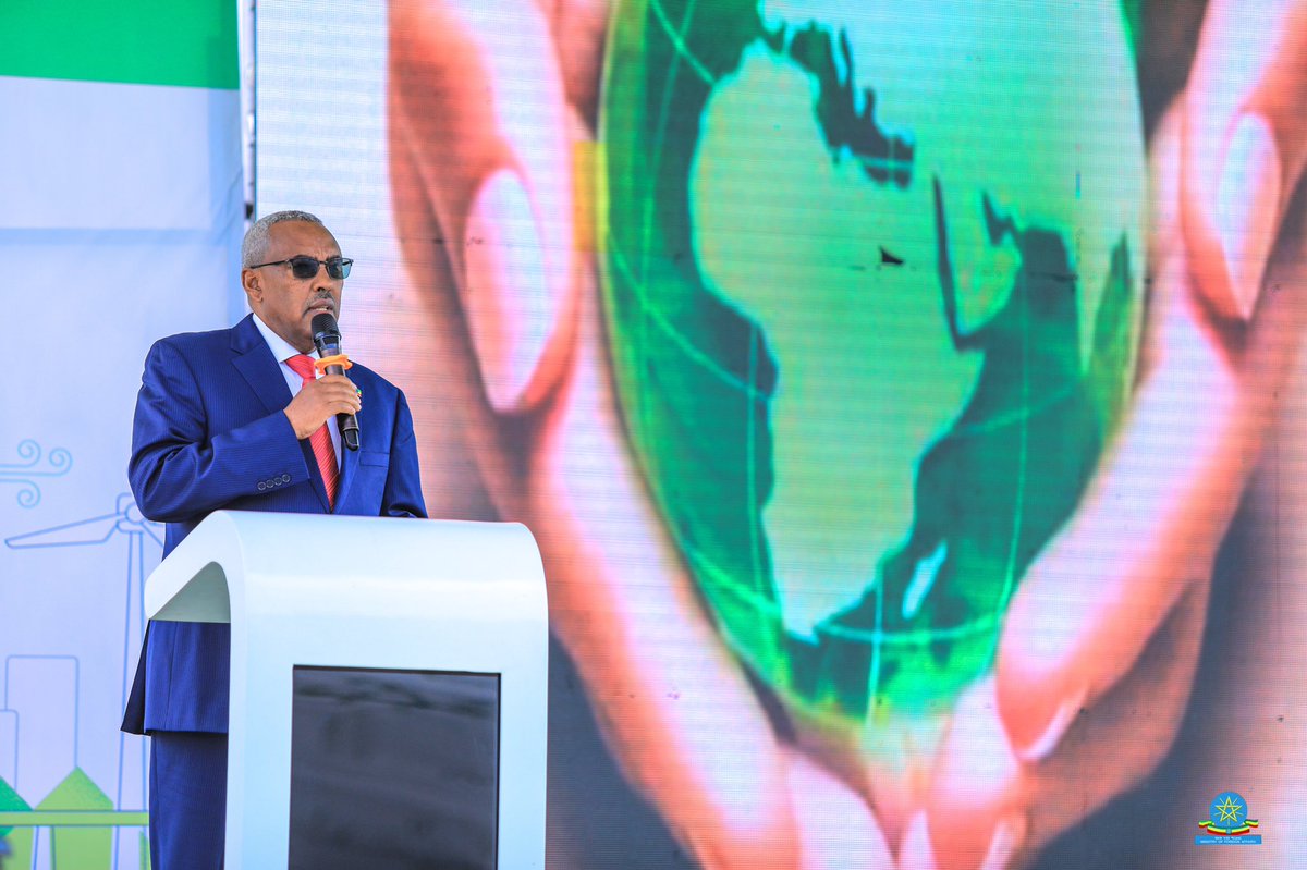 MFAEthiopia's tweet photo. Ethiopia’s “Long-Term Low Emission and Climate Resilient Strategy” (LT-LEDS) was officially launched earlier today at the Friendship Square. DPM &amp; FM of #Ethiopia, H.E. Demeke Mekonnen, high-level Gov’t officials &amp; stakeholders have attended the event. 1/9 https://t.co/nAHTmrdPq1