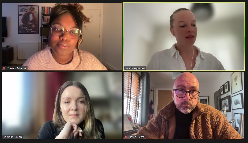 Panel discussion is beginning, with some reflections on career journeys into digital - our speakers are sharing their varied paths across creative fields, including fine art, heritage, events, media, writing and more!