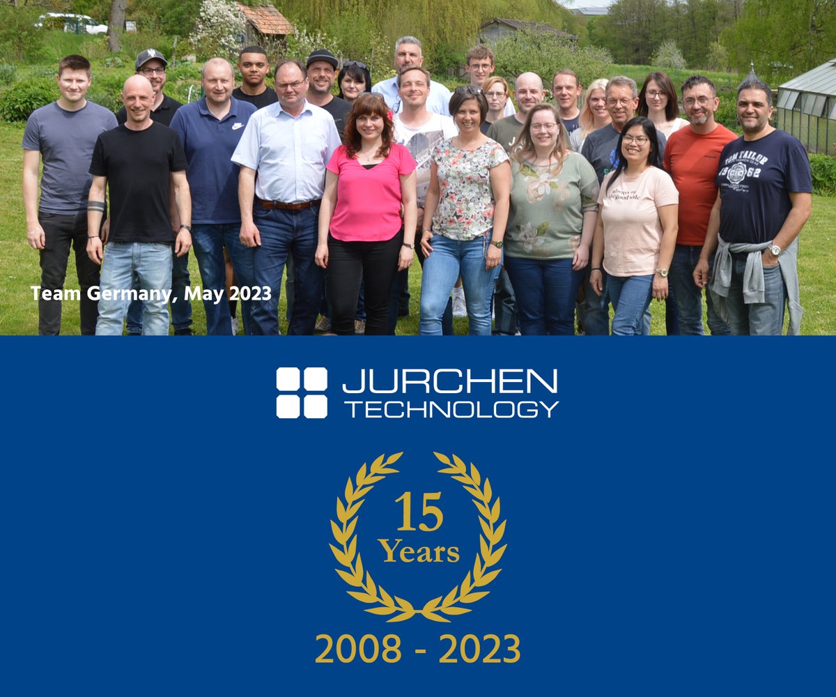 JurchenTech's tweet image. We are delighted to be celebrating our 15th anniversary this week. When we started in Helmstadt in Lower Franconia in 2008, we could not have imagined the great opportunities and challenges that would come our way.