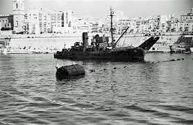 #HistFicMay 11. The research gem in my WIP concerns my great-grandfather who died in 1941 when working on this mooring vessel that exploded on a mine in the Grand Harbour #Malta. I also named the protagonist of my WIP after him. #WritingCommunity #HistoricalFiction