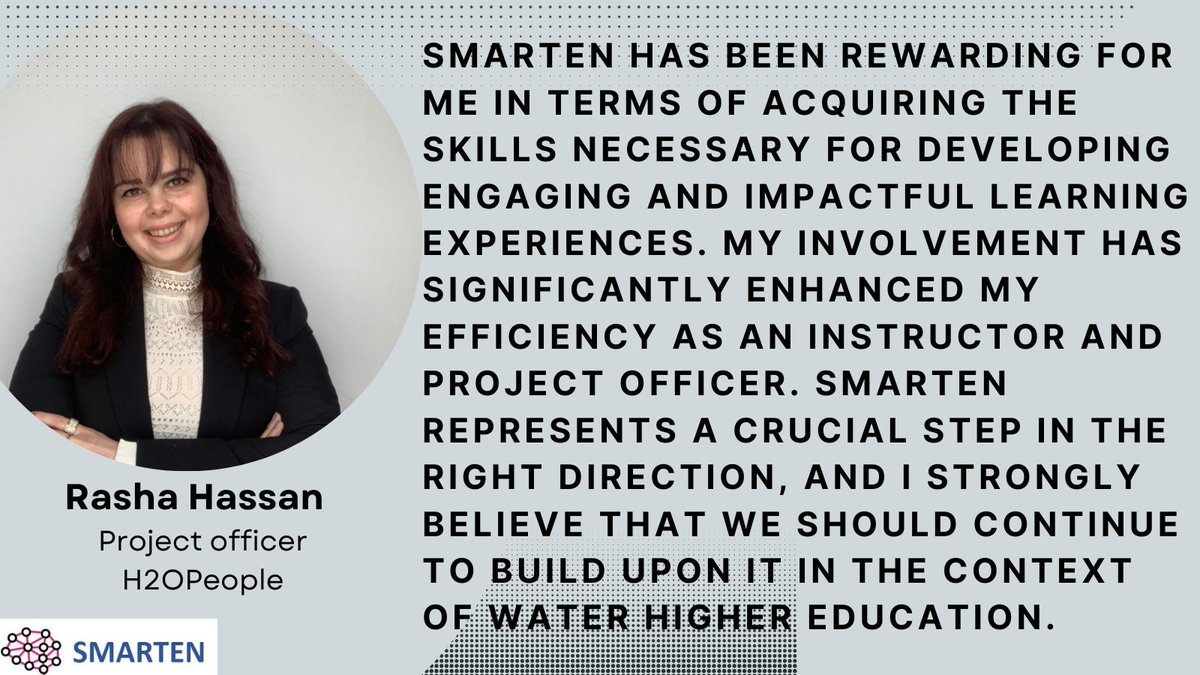 As SMARTEN draws to a close this June, we're thrilled to present insights from our partners on the benefits of this @EUErasmusPlus project that aims to promote #water #education through #seriousgames and #digital readiness. Read the feedback of @RashaIbHassan from @h2o_people