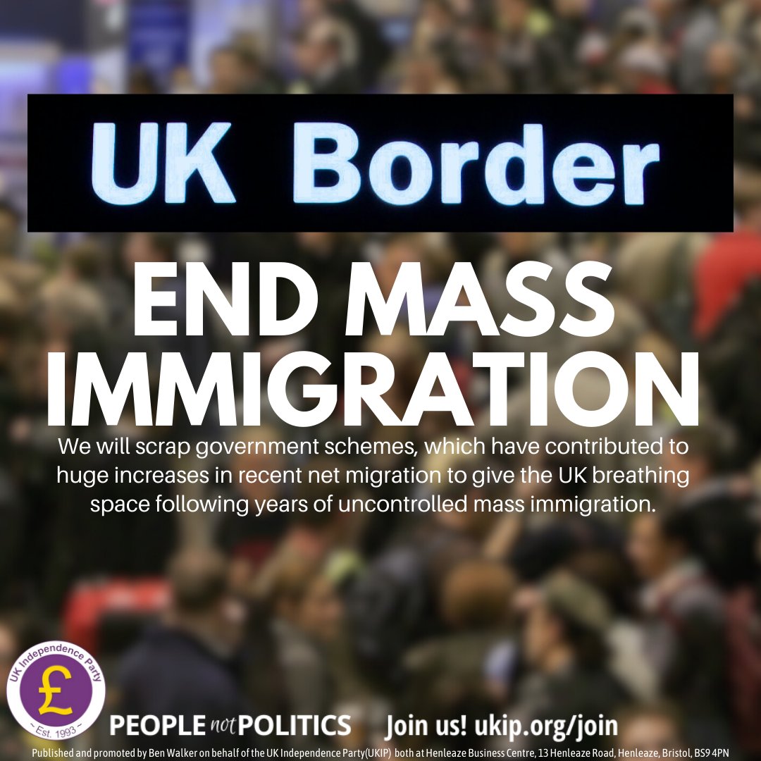 DailyUkip's tweet image. UKIP: Over the past 20 years the UK population has increased by 7 million due to high mass immigration. The #LibLabCon establishment parties have done nothing to stop it. The one party that really cares about the consequences of mass immigration is #UKIP…