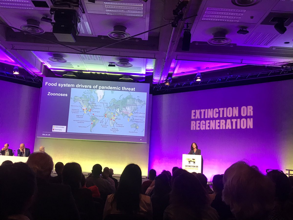 .@mleach_ids <a href="/IDS_UK/">Institute of Development Studies</a> highlights how poor animal welfare in food systems can lead to spillover of #zoonotic disease, pandemics and #antimicrobialresistance. Operationalising #OneHealth is key. #Extinction2023 #action4animalhealth